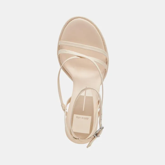 Sandals Women Dolce Vita Barly Heels Bone Leather
