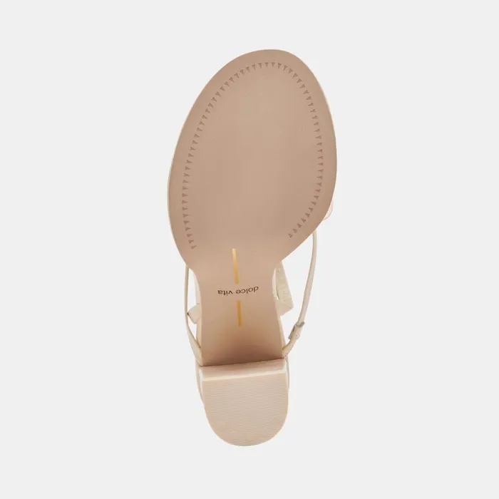 Sandals Women Dolce Vita Barly Heels Bone Leather