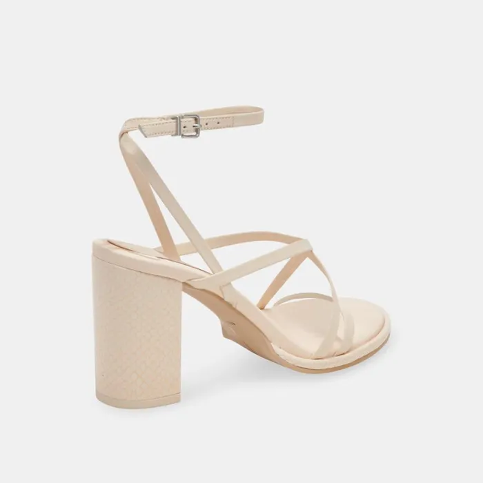 Sandals Women Dolce Vita Barly Heels Bone Leather