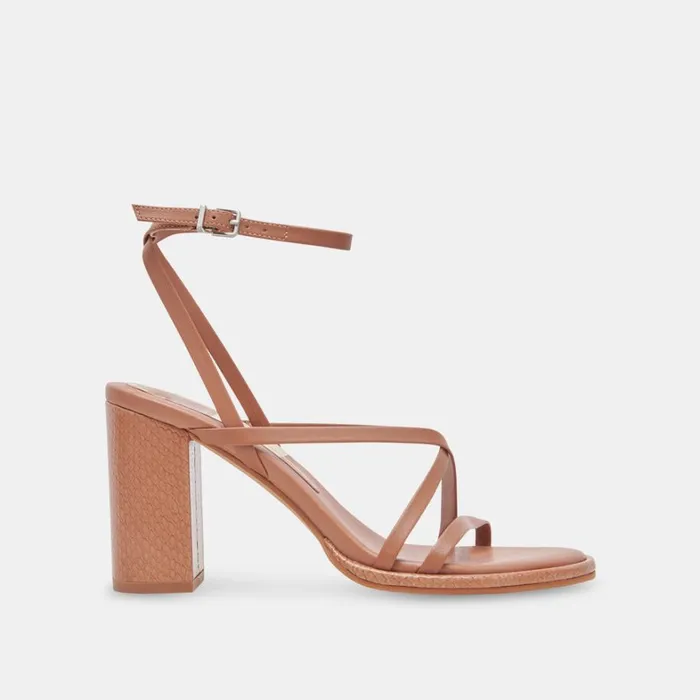 Sandals Women Dolce Vita Barly Heels Cider Leather