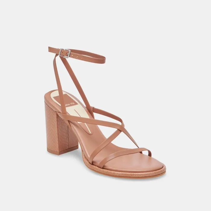 Sandals Women Dolce Vita Barly Heels Cider Leather