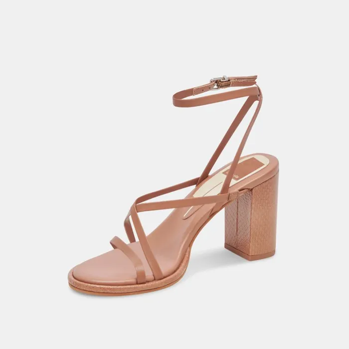 Sandals Women Dolce Vita Barly Heels Cider Leather