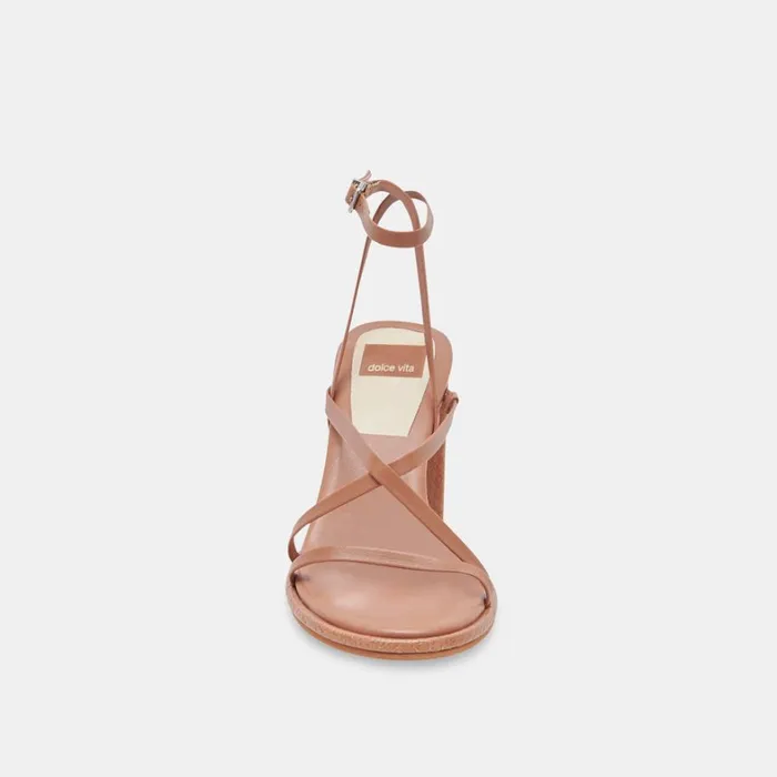Sandals Women Dolce Vita Barly Heels Cider Leather