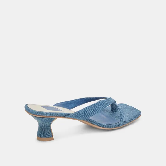 Sandals Women Dolce Vita Brevel Heels Blue Denim