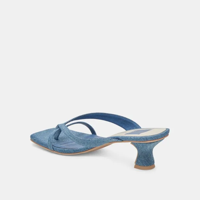 Sandals Women Dolce Vita Brevel Heels Blue Denim