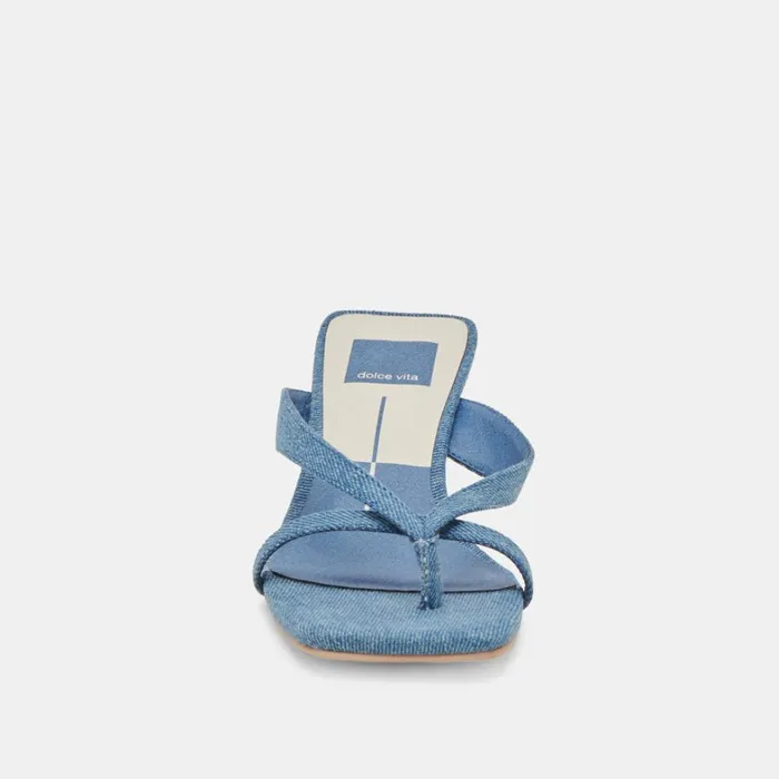 Sandals Women Dolce Vita Brevel Heels Blue Denim