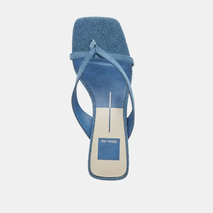 Sandals Women Dolce Vita Brevel Heels Blue Denim