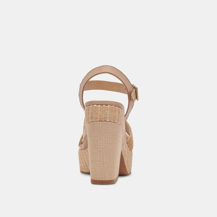 Sandals Women Dolce Vita Cale Heels Lt Natural Raffia
