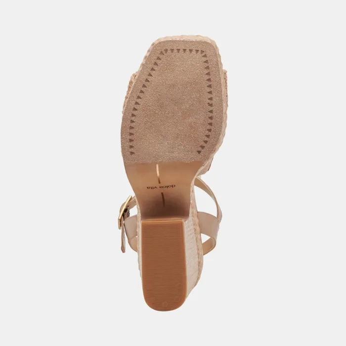 Sandals Women Dolce Vita Cale Heels Lt Natural Raffia