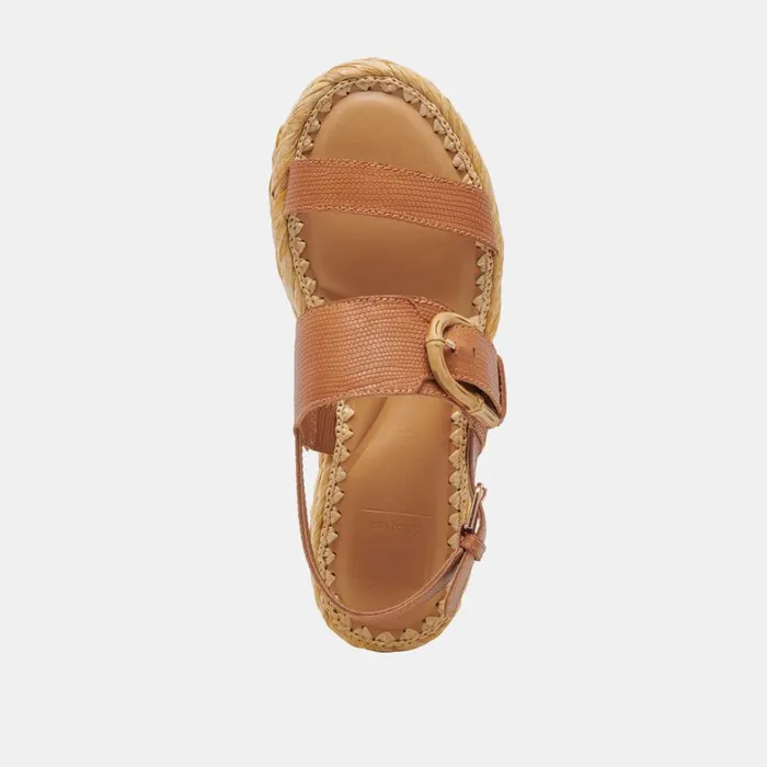 Sandals Women Dolce Vita Chera Sandals Tan Embossed Leather