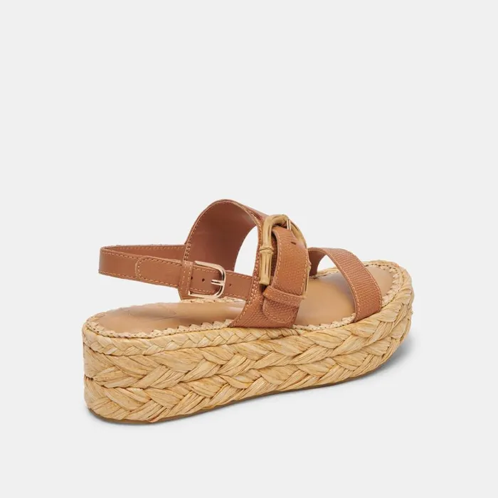 Sandals Women Dolce Vita Chera Sandals Tan Embossed Leather