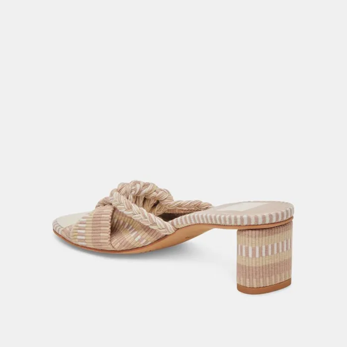 Sandals Women Dolce Vita Dallie Heels Natural Multi Woven
