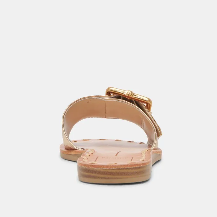 Sandals Women Dolce Vita Dasa Sandals Gold Crackled Leather