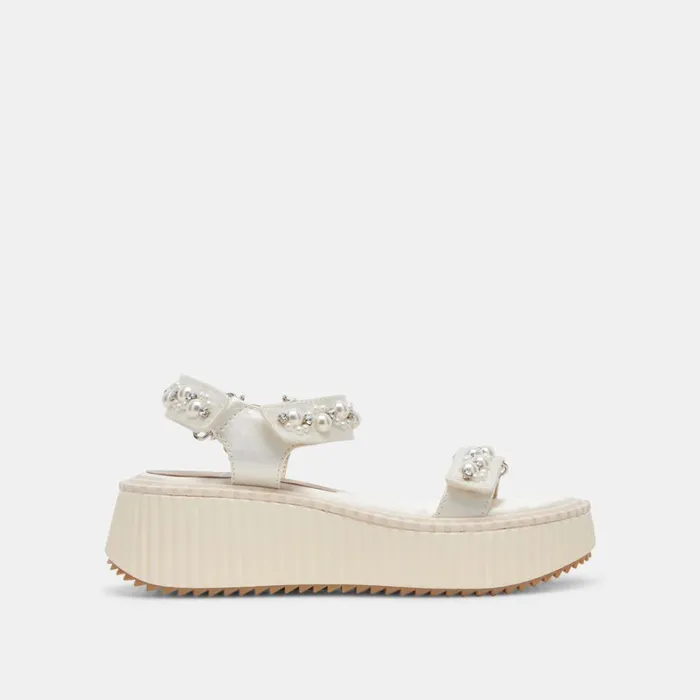 Sandals Women Dolce Vita Debra Pearl Sandals Vanilla Pearls