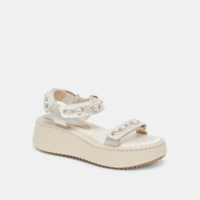 Sandals Women Dolce Vita Debra Pearl Sandals Vanilla Pearls