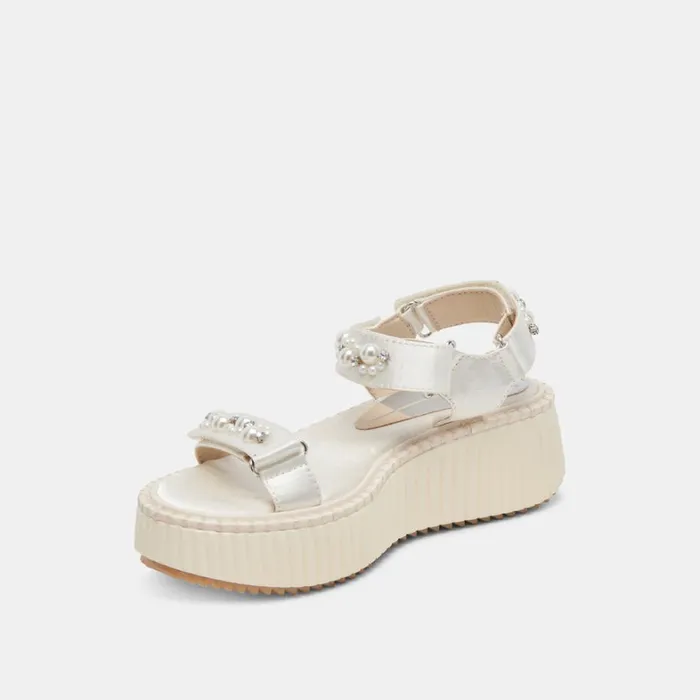 Sandals Women Dolce Vita Debra Pearl Sandals Vanilla Pearls