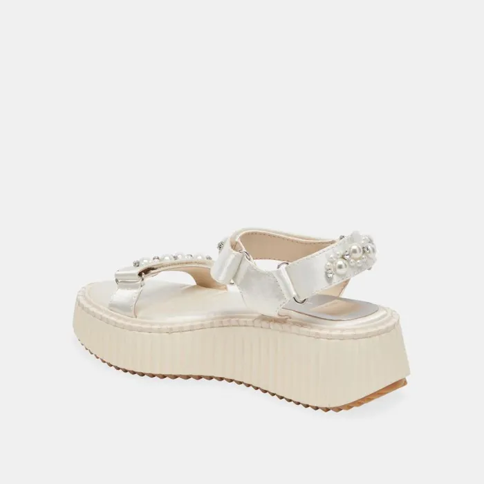 Sandals Women Dolce Vita Debra Pearl Sandals Vanilla Pearls