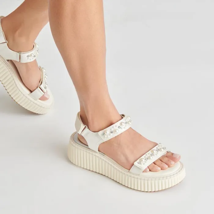 Sandals Women Dolce Vita Debra Pearl Sandals Vanilla Pearls