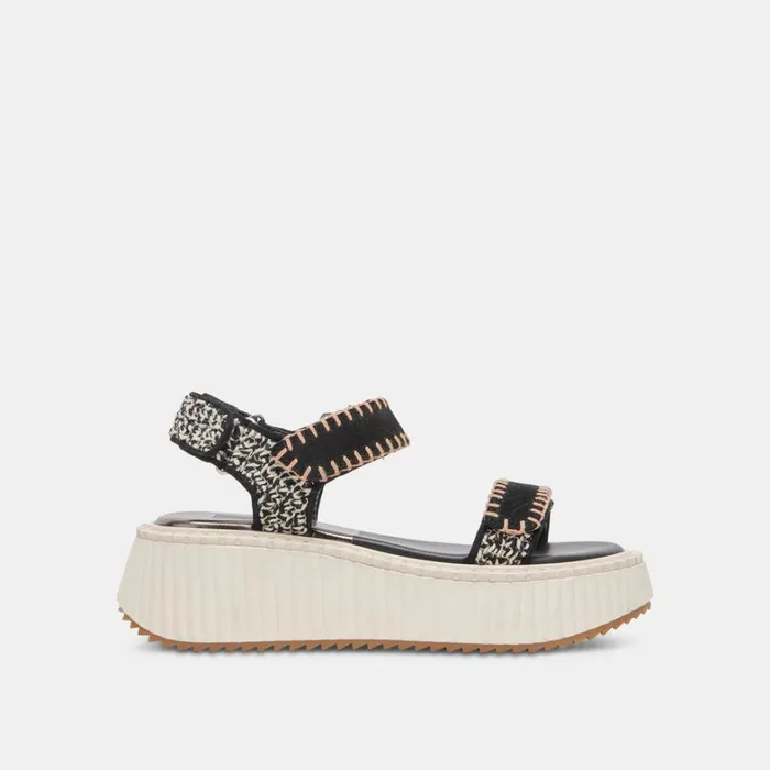 Sandals Women Dolce Vita Debra Sandals Black White Nubuck