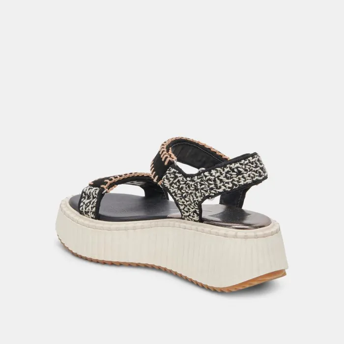 Sandals Women Dolce Vita Debra Sandals Black White Nubuck