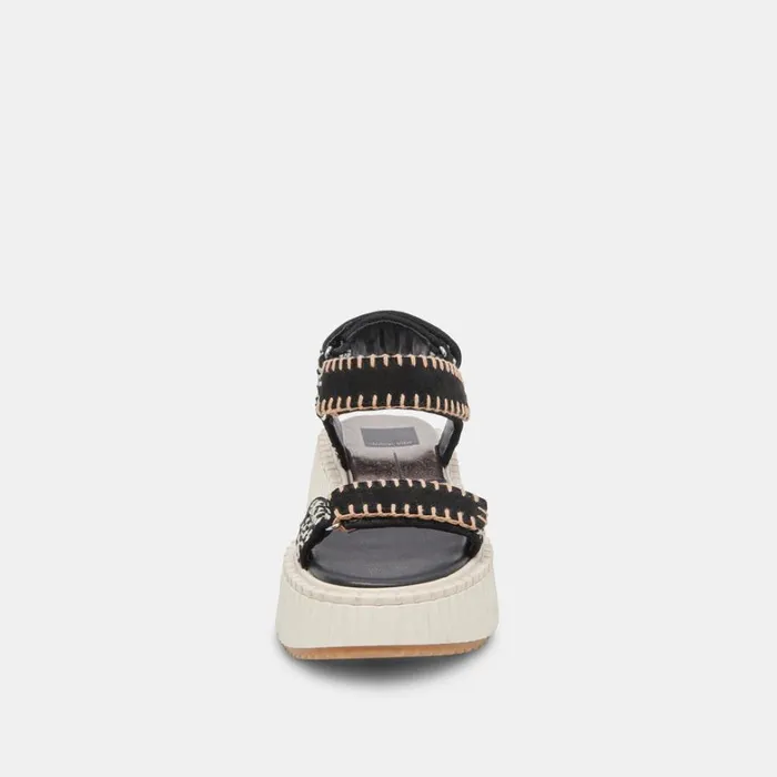 Sandals Women Dolce Vita Debra Sandals Black White Nubuck