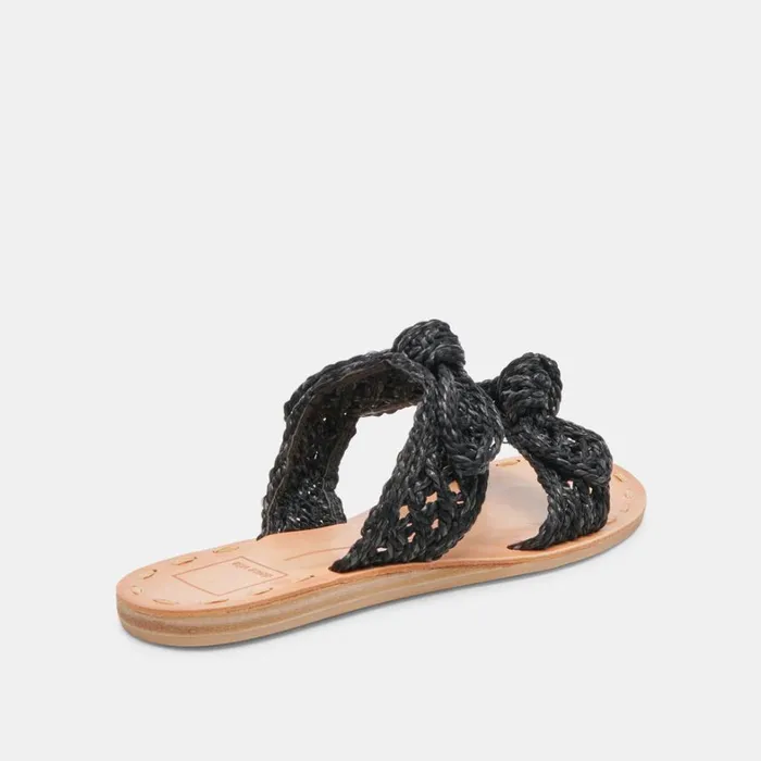 Sandals Women Dolce Vita Dinah Wide Sandals Onyx Raffia