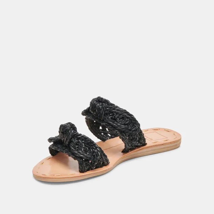 Sandals Women Dolce Vita Dinah Wide Sandals Onyx Raffia
