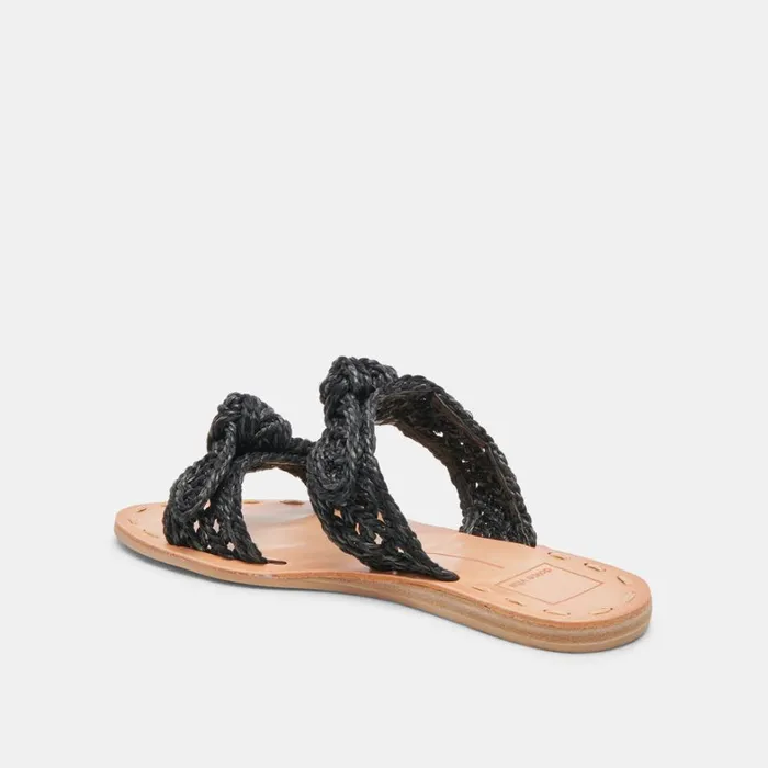 Sandals Women Dolce Vita Dinah Wide Sandals Onyx Raffia