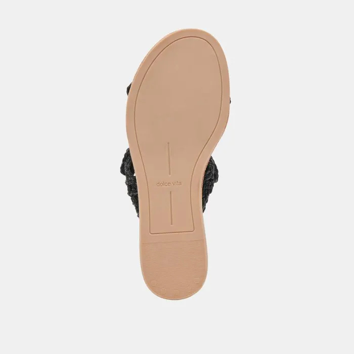 Sandals Women Dolce Vita Dinah Wide Sandals Onyx Raffia