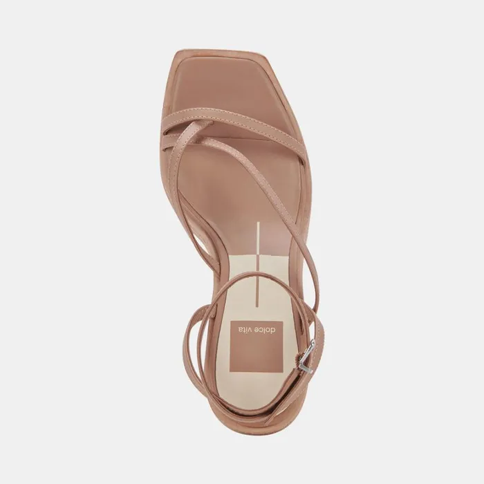 Sandals Women Dolce Vita Gemini Wedges Cafe Leather