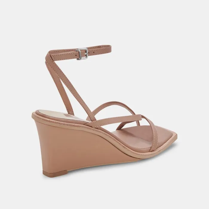 Sandals Women Dolce Vita Gemini Wedges Cafe Leather