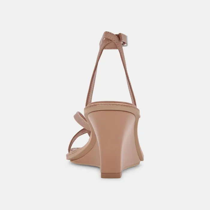 Sandals Women Dolce Vita Gemini Wedges Cafe Leather