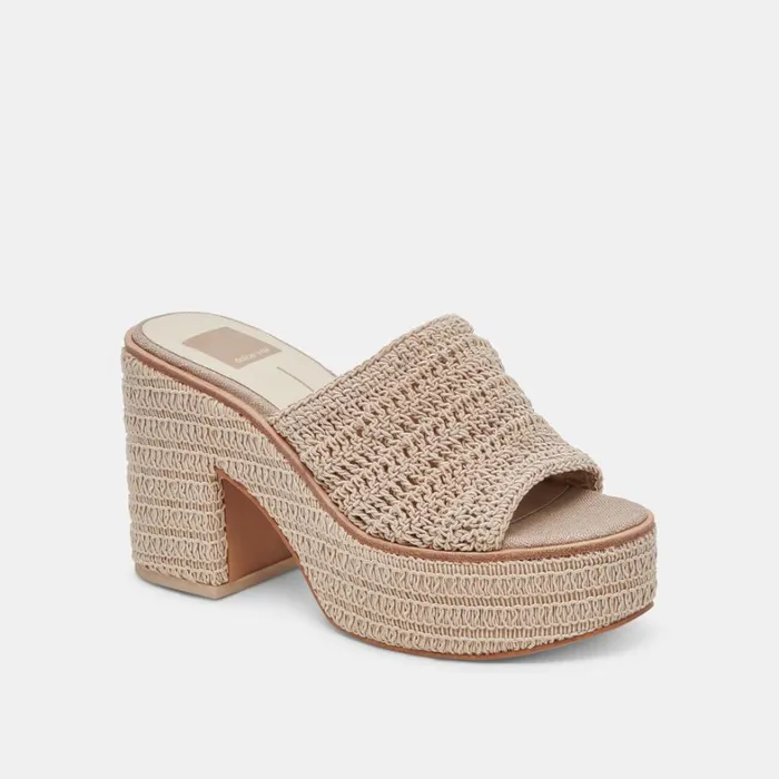 Sandals Women Dolce Vita Ladin Heels Dove Woven
