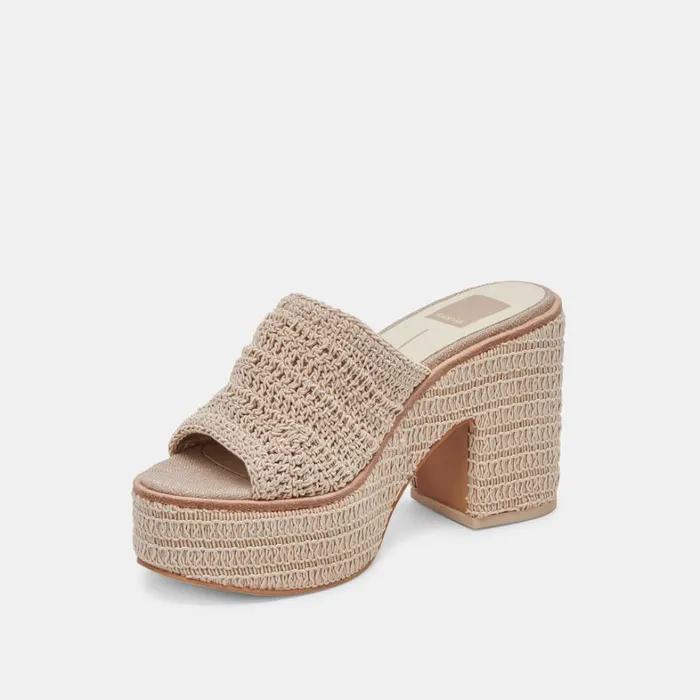 Sandals Women Dolce Vita Ladin Heels Dove Woven