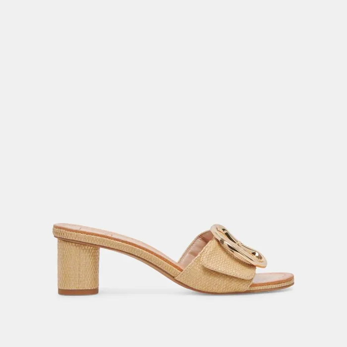 Sandals Women Dolce Vita Laika Heels Lt Natural Raffia