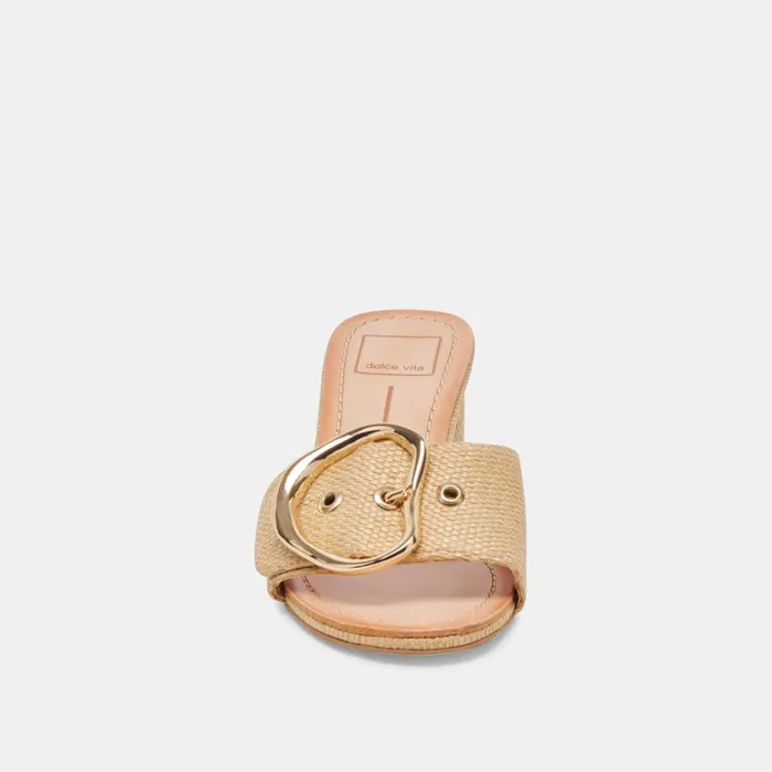 Sandals Women Dolce Vita Laika Heels Lt Natural Raffia