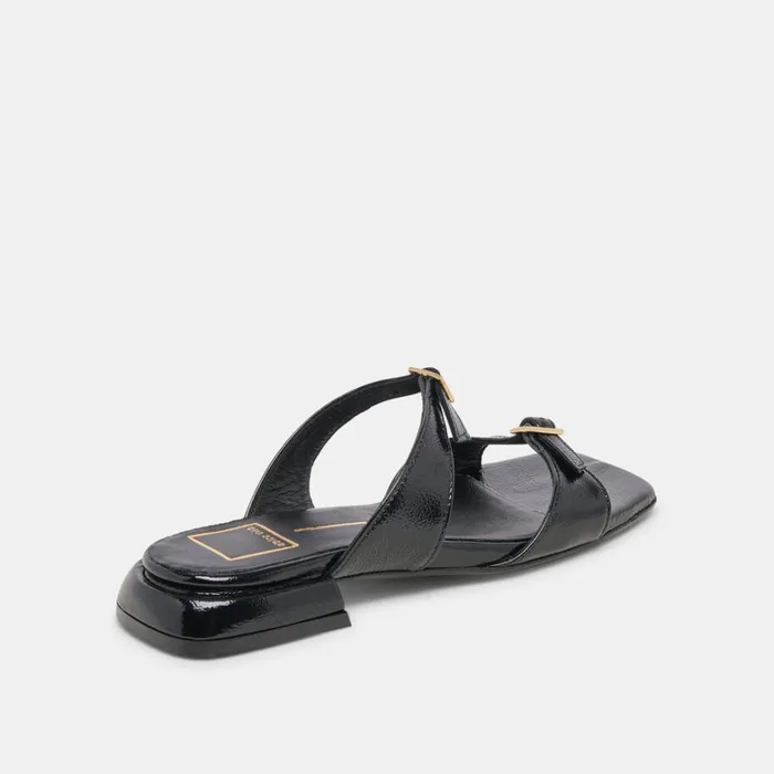 Sandals Women Dolce Vita Lavern Sandals Midnight Crinkle Patent