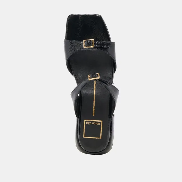 Sandals Women Dolce Vita Lavern Sandals Midnight Crinkle Patent