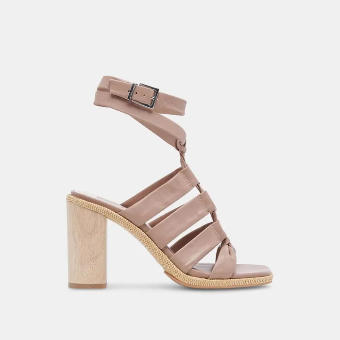 Sandals Women Dolce Vita Olema Heels Cafe Leather