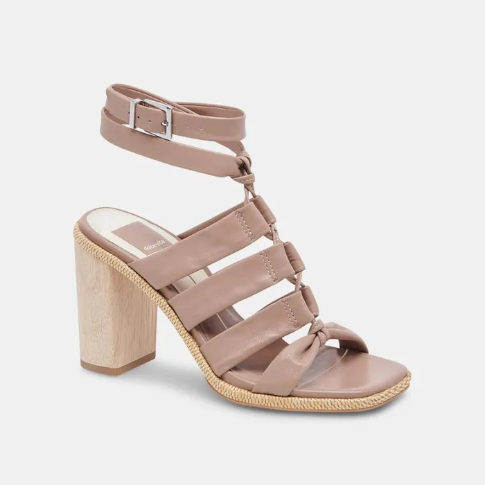 Sandals Women Dolce Vita Olema Heels Cafe Leather