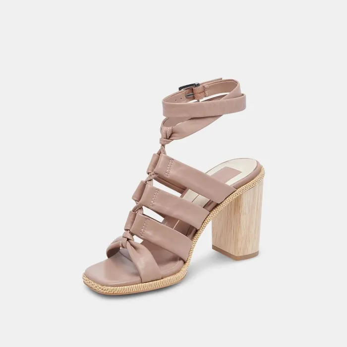 Sandals Women Dolce Vita Olema Heels Cafe Leather