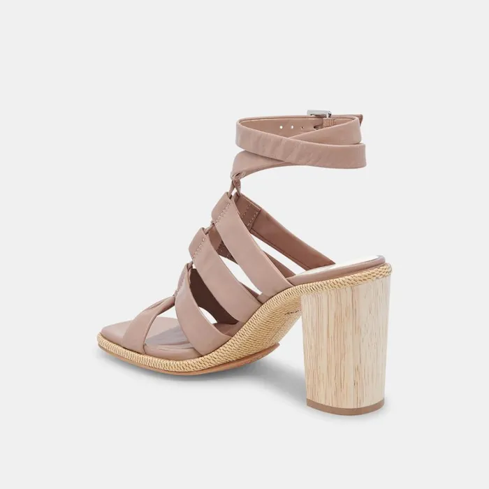Sandals Women Dolce Vita Olema Heels Cafe Leather