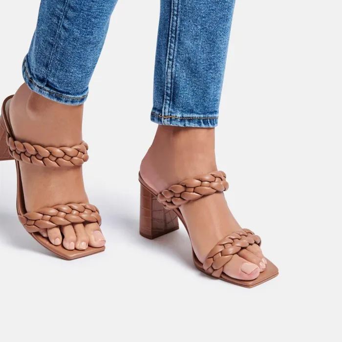 Sandals Women Dolce Vita Paily Heels Caramel Stella