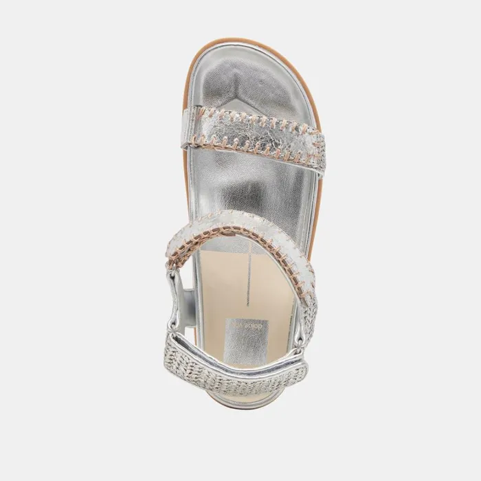 Sandals Women Dolce Vita Senora Sandals Silver Knit