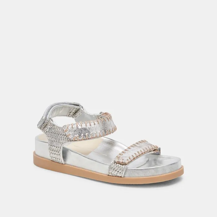 Sandals Women Dolce Vita Senora Sandals Silver Knit