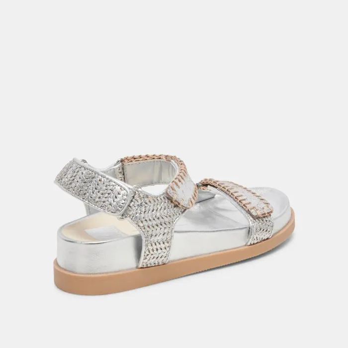 Sandals Women Dolce Vita Senora Sandals Silver Knit