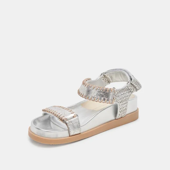 Sandals Women Dolce Vita Senora Sandals Silver Knit