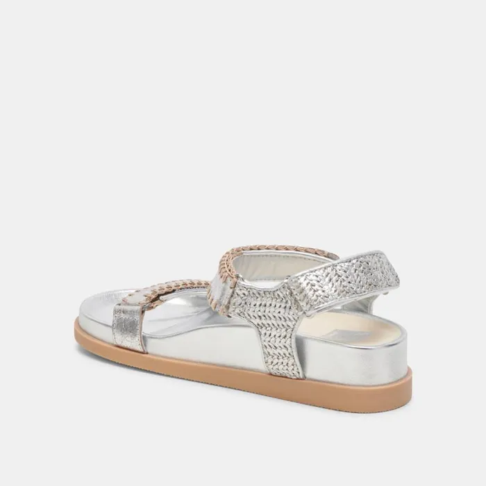 Sandals Women Dolce Vita Senora Sandals Silver Knit