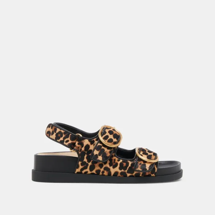 Sandals Women Dolce Vita Starla Sandals Leopard Black Calf Hair