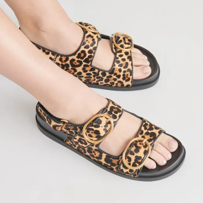 Sandals Women Dolce Vita Starla Sandals Leopard Black Calf Hair